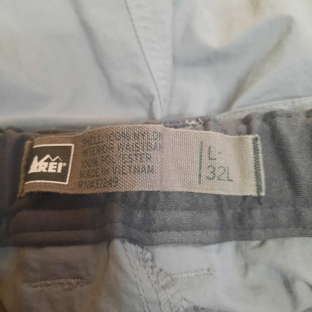 REI Co-op Sahara Men's Cargo Hiking Pants Gray Outdoor Nylon Lightweight Size L - Picture 3 of 8